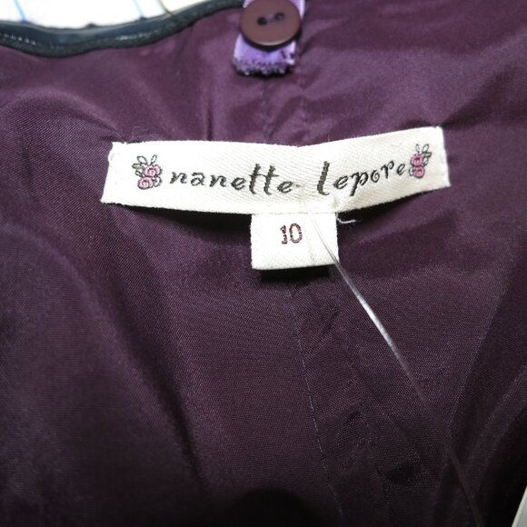 BEAUTIFUL Nanette Lepore "Timpani" Tweed Dress NWT Sz 10 Plum - Picture 15 of 16
